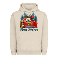 Pigment French Oak merry christmas gnomes truck Urban Hoodie - FaDigitalArtStudio