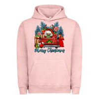 Pigment Salmon merry christmas gnomes truck Urban Hoodie - FaDigitalArtStudio