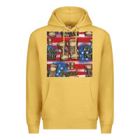 Antique Gold proud veteran seamless pattern Premium Hoodie - HRA Design Shop