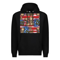 Black proud veteran seamless pattern Premium Hoodie - HRA Design Shop