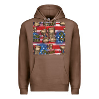Chestnut proud veteran seamless pattern Premium Hoodie - HRA Design Shop