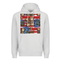 Dove Grey proud veteran seamless pattern Premium Hoodie - HRA Design Shop