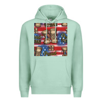 Seafoam proud veteran seamless pattern Premium Hoodie - HRA Design Shop