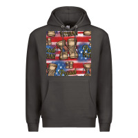 Smoke proud veteran seamless pattern Premium Hoodie - HRA Design Shop