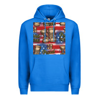 True Royal proud veteran seamless pattern Premium Hoodie - HRA Design Shop