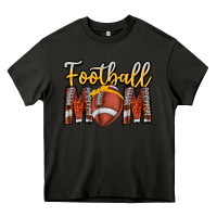 Asphalt Football Mom Heavy Core Tee - CowhideDigitalArt