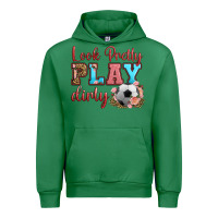 Emerald look pretty play dirty soccer Urban Hoodie - HRA Design Shop