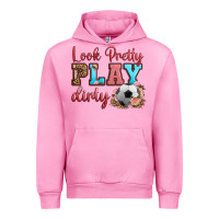 Fuchsia Pink look pretty play dirty soccer Urban Hoodie - HRA Design Shop