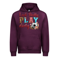 Mauve Wine look pretty play dirty soccer Urban Hoodie - HRA Design Shop