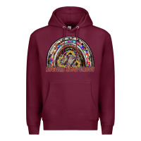 Burgundy autism awareness Premium Hoodie - SublimationCraftShop