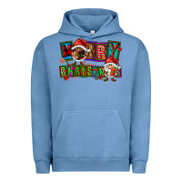 Pigment Pebble Blue merry christmas gnomies Urban Hoodie - FaDigitalArtStudio