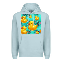 Blue Mist rubber duck seamless pattern Premium Hoodie - HRA Design Shop