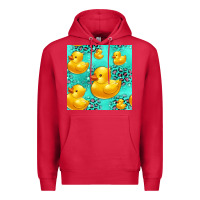 Cardinal rubber duck seamless pattern Premium Hoodie - HRA Design Shop