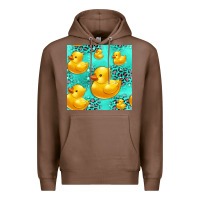 Chestnut rubber duck seamless pattern Premium Hoodie - HRA Design Shop