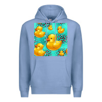 Colony Blue rubber duck seamless pattern Premium Hoodie - HRA Design Shop