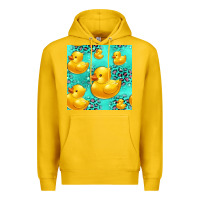 Lemon rubber duck seamless pattern Premium Hoodie - HRA Design Shop