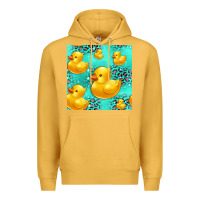 Mustard rubber duck seamless pattern Premium Hoodie - HRA Design Shop