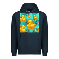 Navy rubber duck seamless pattern Premium Hoodie - HRA Design Shop