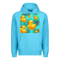 Ocean Blue rubber duck seamless pattern Premium Hoodie - HRA Design Shop