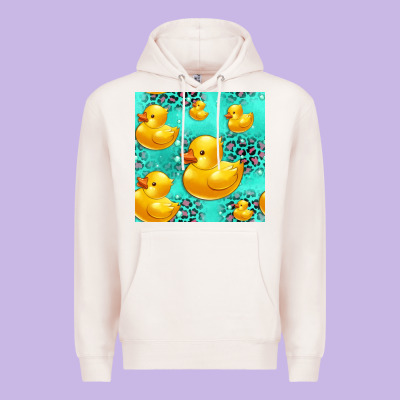 Rubber Duck Seamless Pattern Premium Hoodie Designed By Hra Design Shop