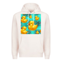 Pale Pink rubber duck seamless pattern Premium Hoodie - HRA Design Shop
