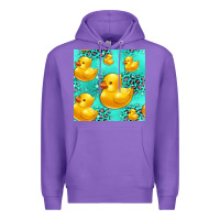 Purple rubber duck seamless pattern Premium Hoodie - HRA Design Shop