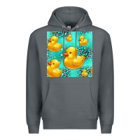 Rock rubber duck seamless pattern Premium Hoodie - HRA Design Shop