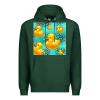 Sports Green rubber duck seamless pattern Premium Hoodie - HRA Design Shop