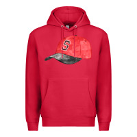 Cardinal red softball cap fa element Premium Hoodie - FaDigitalArtStudio