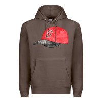 Coffee red softball cap fa element Premium Hoodie - FaDigitalArtStudio