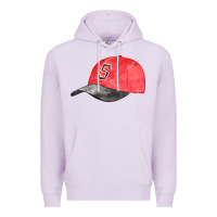Lilac red softball cap fa element Premium Hoodie - FaDigitalArtStudio