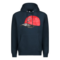 Navy red softball cap fa element Premium Hoodie - FaDigitalArtStudio
