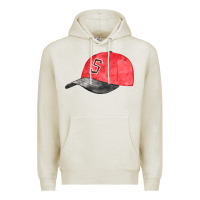 Oatmeal Heather red softball cap fa element Premium Hoodie - FaDigitalArtStudio