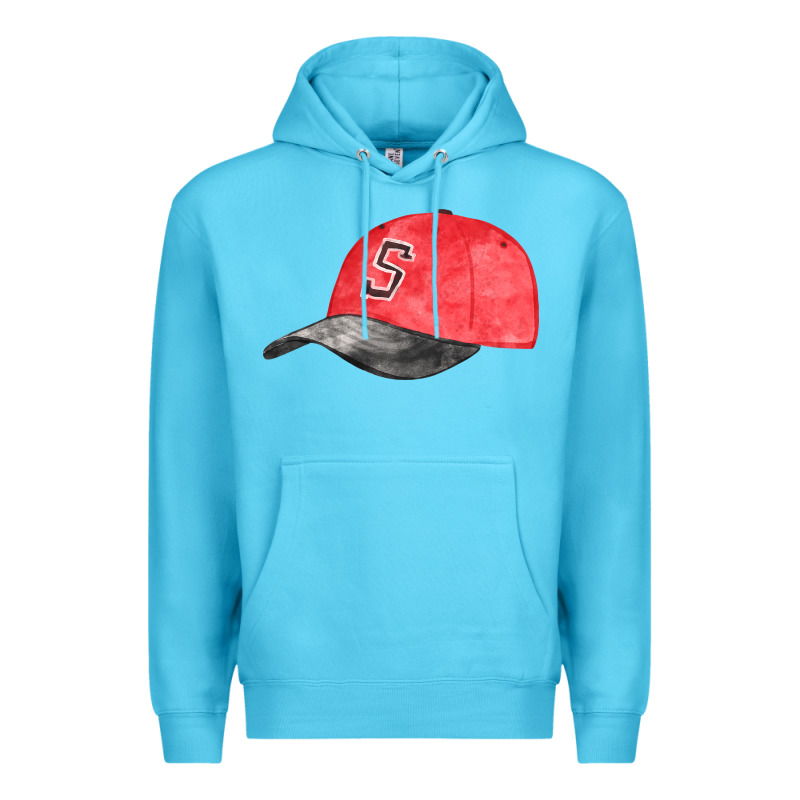 Red Softball Cap Fa Element Premium Hoodie by FaDigitalArtStudio | Teevron