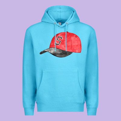 Red Softball Cap Fa Element Premium Hoodie Designed By Fadigitalartstudio