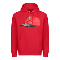 Red red softball cap fa element Premium Hoodie - FaDigitalArtStudio