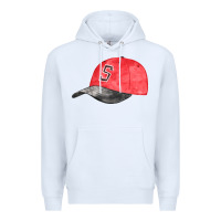 White red softball cap fa element Premium Hoodie - FaDigitalArtStudio