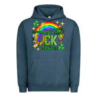 Pigment Midnight Navy St. Patrick's Day Mommy's little lucky charm Urban Hoodie - Neo Western