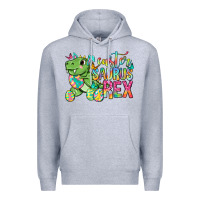 Heather Grey Easter Saurus Rex Easter Day Premium Hoodie - Neo Western