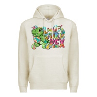Oatmeal Heather Easter Saurus Rex Easter Day Premium Hoodie - Neo Western