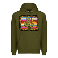 Army Green serape leopard cactus Premium Hoodie - RanaPortraitStore