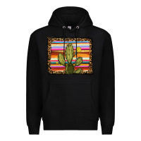 Black serape leopard cactus Premium Hoodie - RanaPortraitStore