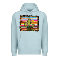 Blue Mist serape leopard cactus Premium Hoodie - RanaPortraitStore