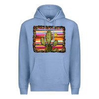 Colony Blue serape leopard cactus Premium Hoodie - RanaPortraitStore
