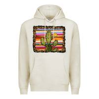 Oatmeal Heather serape leopard cactus Premium Hoodie - RanaPortraitStore