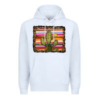 White serape leopard cactus Premium Hoodie - RanaPortraitStore