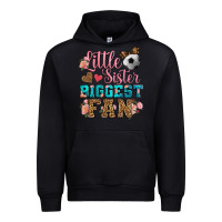 Black little sister biggest fan soccer Urban Hoodie - HRA Design Shop