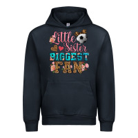 Navy little sister biggest fan soccer Urban Hoodie - HRA Design Shop