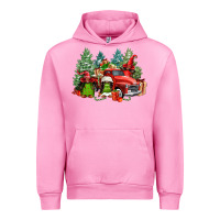 Fuchsia Pink merry christmas truck afro gnomies Urban Hoodie - FaDigitalArtStudio