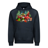 Navy merry christmas truck afro gnomies Urban Hoodie - FaDigitalArtStudio
